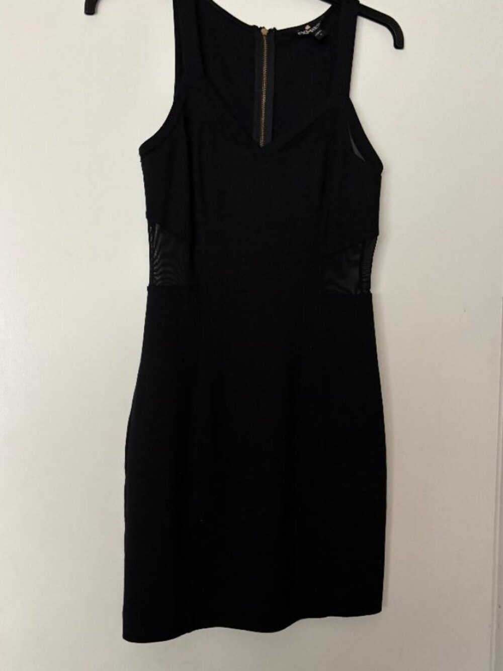 EXPRESS Mesh Panel Sheath DRESS 4 Black VERY SEXY